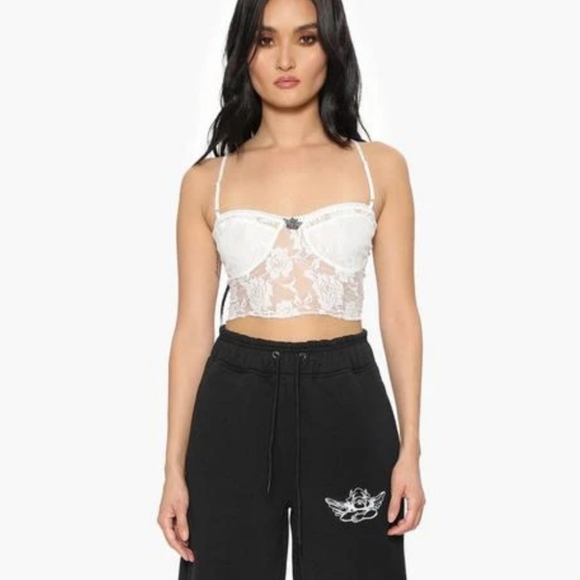 Boys Lie Tops - Boys Lie | White Lace Tank | NWT